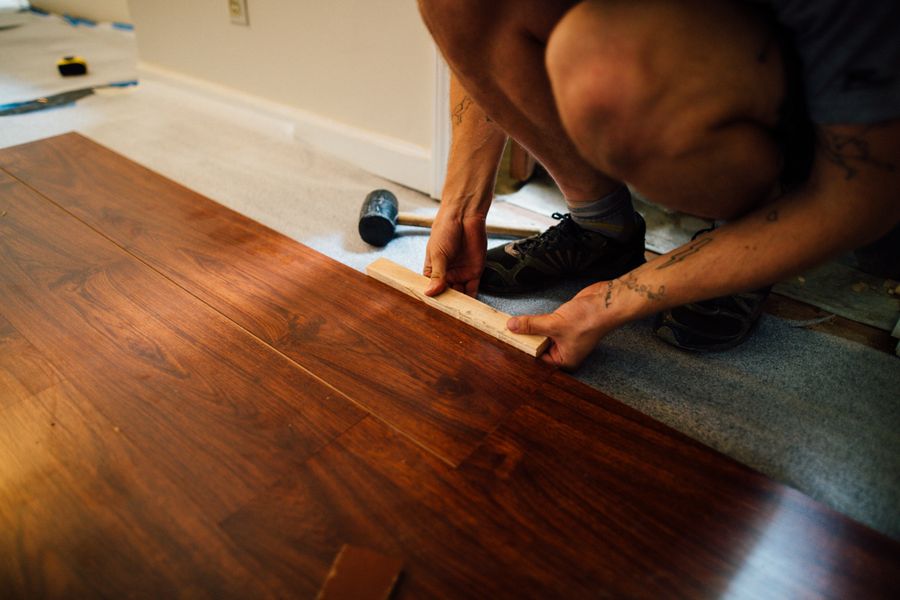 Installing hardwood flooring